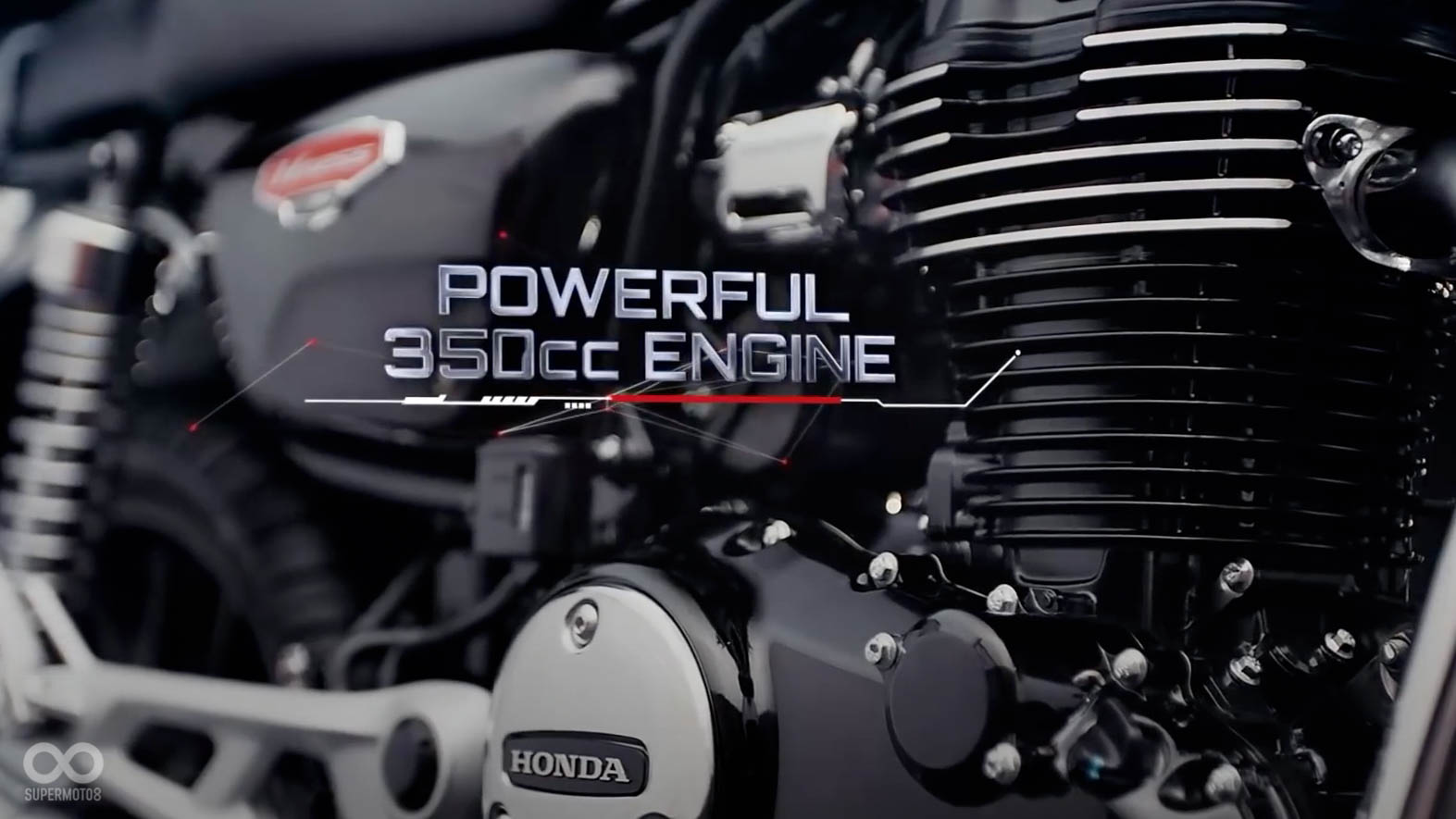 348c.c.空冷單缸引擎，擁有20.8HP @ 5,500RPM的最大馬力和30Nm @ 3,000RPM的最大扭力